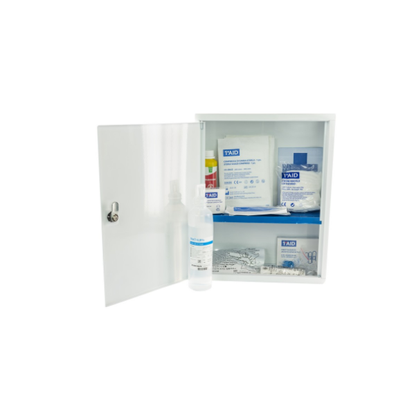 ARMADIETTO PENSILE PRONTO SOCCORSO IN METALLO cm. 30_14_37 h
