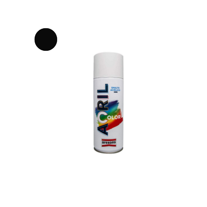 Arexons Vernice Spray Acrilcolor Nero Lucido RAL 9005 – 400 ml
