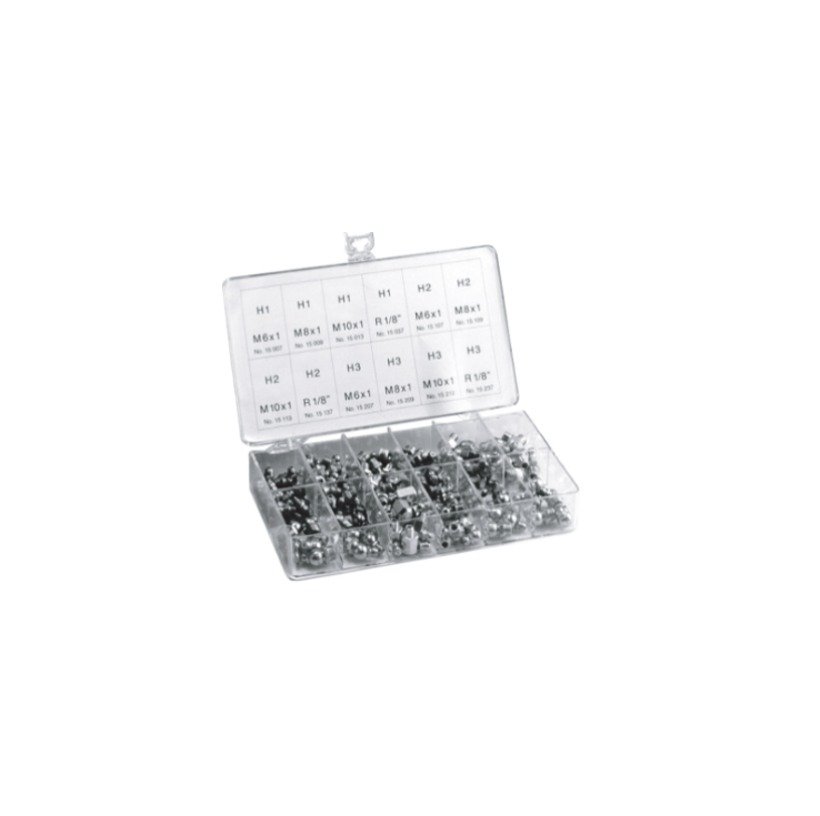 Assortimento Ingrassatori Pressol 140 pz – M6/M8/M10/G1/8