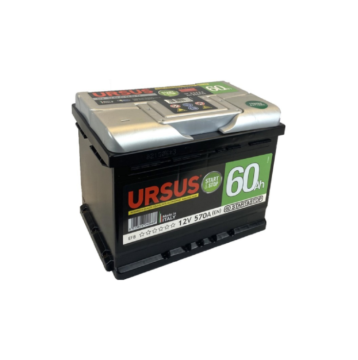 Batteria Avviamento Auto Ursus Start & Stop 60 Ah – 12V
