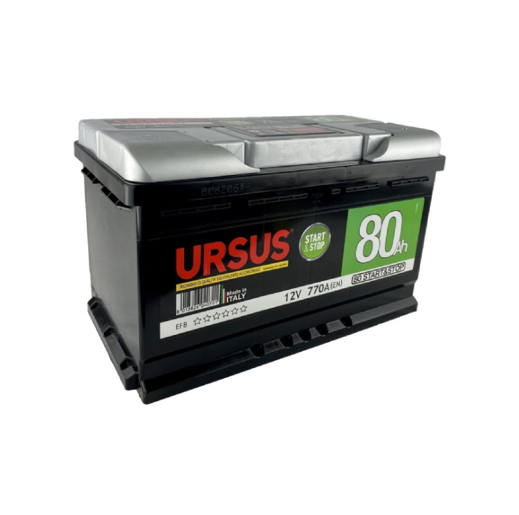 Batteria Avviamento Auto Ursus Start & Stop 80 Ah – 12V