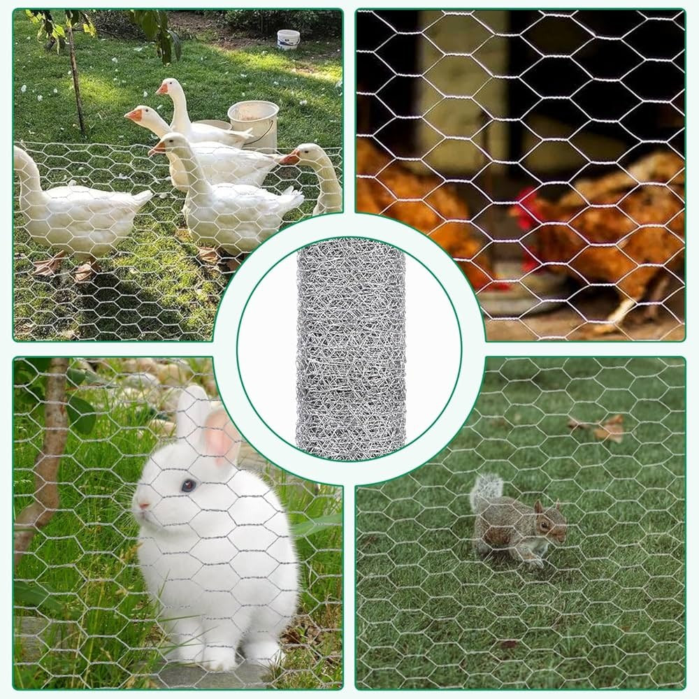 Confine Rete Recinzioni Tripla 50 m – Maglia 20 mm - Ø Filo 0,70 mm - H 100 cm