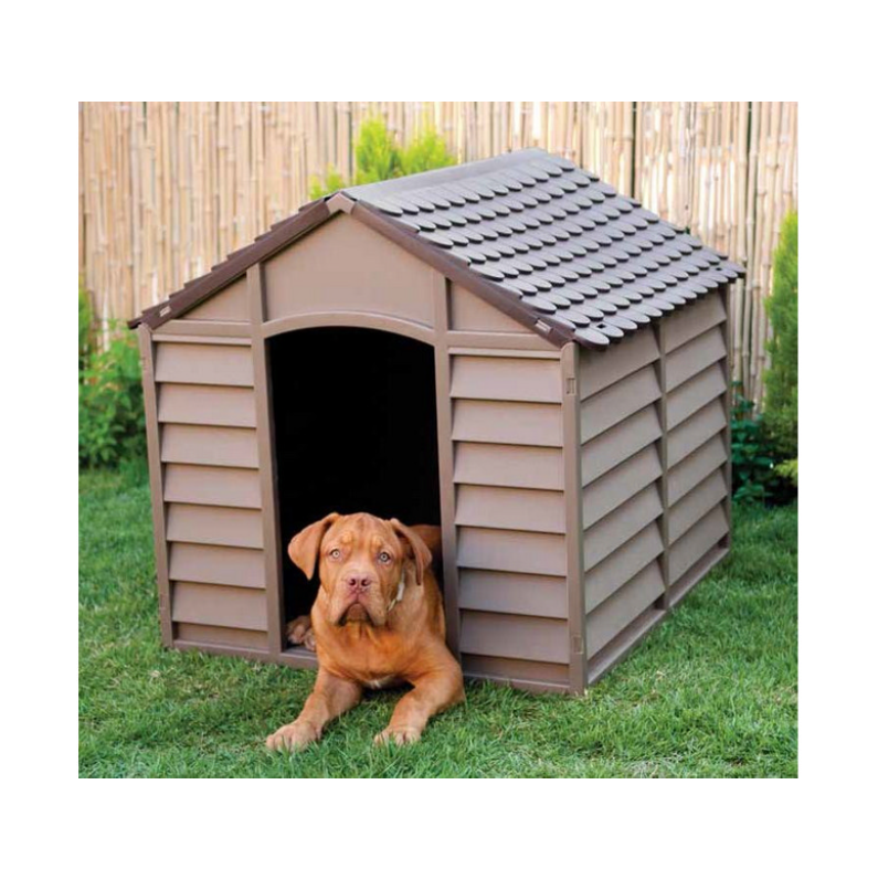 Cuccia per Cani in Resina – 72x71,5x68 h cm (Colore Marrone)