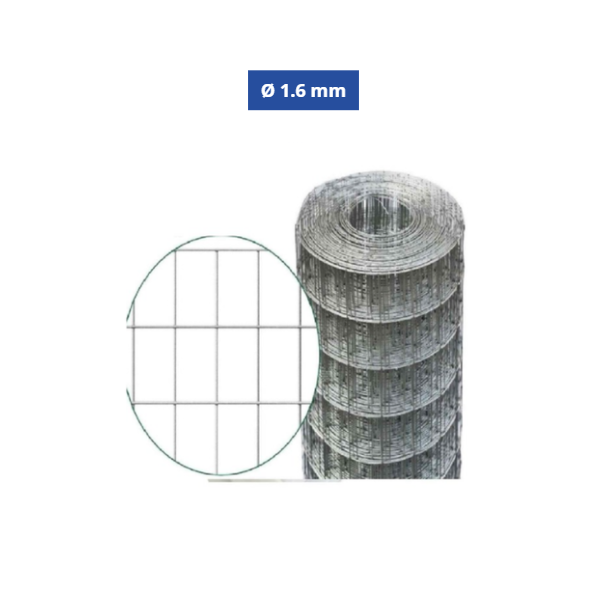 Frigerio Rete Elet/Zinc 50x75 – 25 m – H 100 cm – Filo Ø 1.6 mm