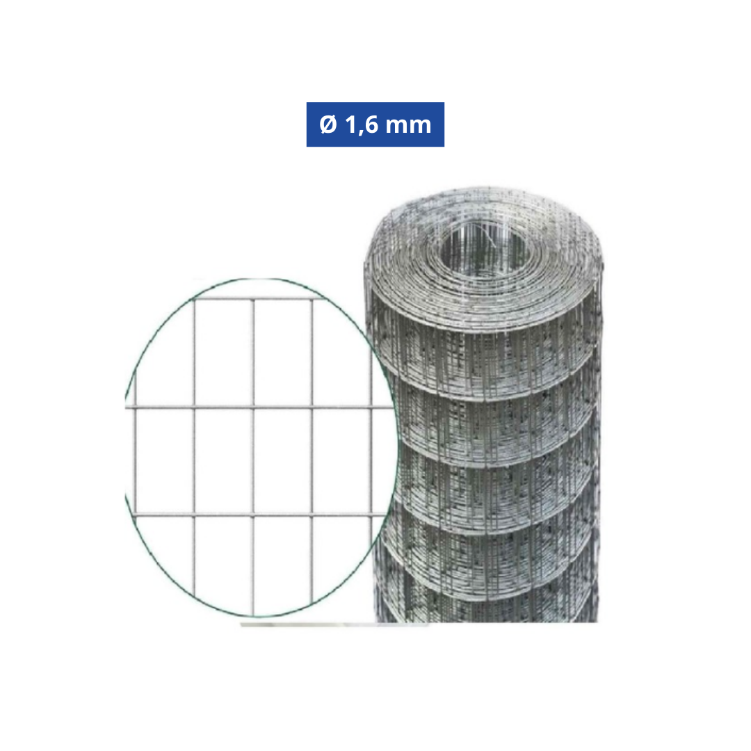 Frigerio Rete Elet/Zinc 50x75 – 25 m – H 175 cm – Ø 1,6 mm