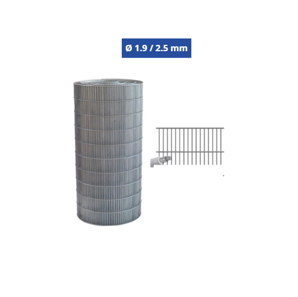 Frigerio Rete per Recinzioni Zincata First Fondogabbie 25 m – Maglia 75x13 mm - Ø Filo 1.9/2.5 mm - H 61 cm