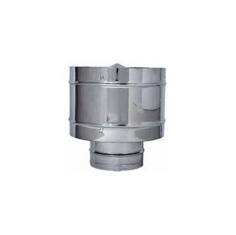 Fumaiolo Fisso Antivento Inox Ø 20 cm – Attacco Maschio