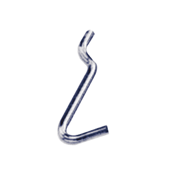 GANCIO PER PANNELLI PORTAUTENSILI IN FERRO NICHELATO n. 2