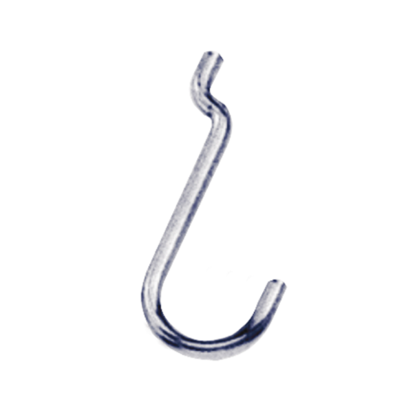 GANCIO PER PANNELLI PORTAUTENSILI IN FERRO NICHELATO n. 4