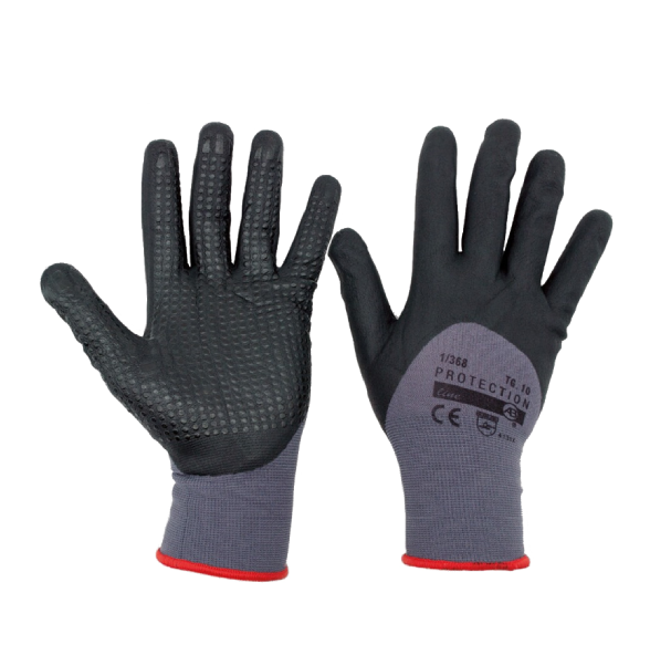 Guanti in nitrile puntinato TG 10