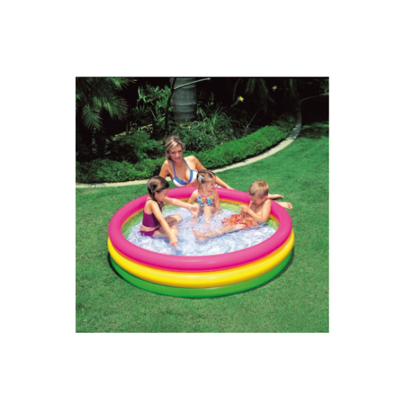 Intex PISCINA TONDA 3 ANELLI cm. 114_25 h lt. 131