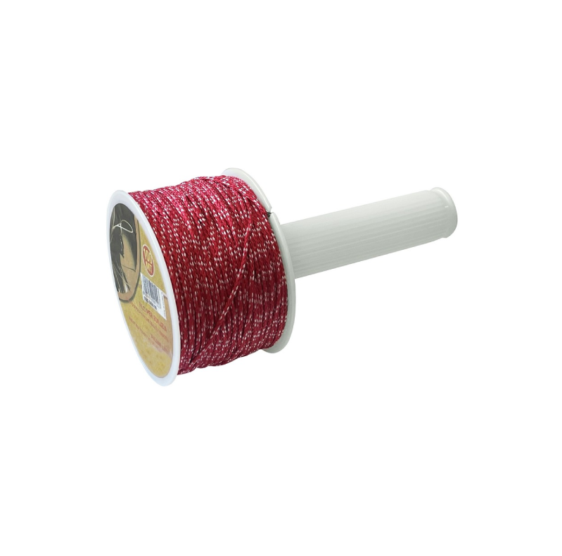 Lenza per Muratore con Manico Girevole 100 m Rosso/Bianco