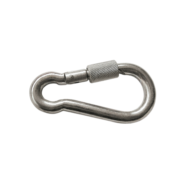 Moschettone Tipo Pompiere a Vite – Acciaio Zincato – mm. 100