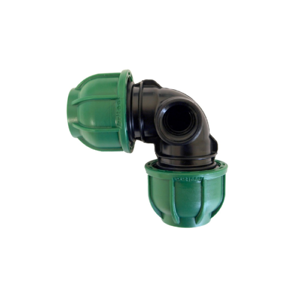 RACCORDO A COMPRESSIONE PN10 GOMITO 90° X POP-UP mis. 32_32_3/4