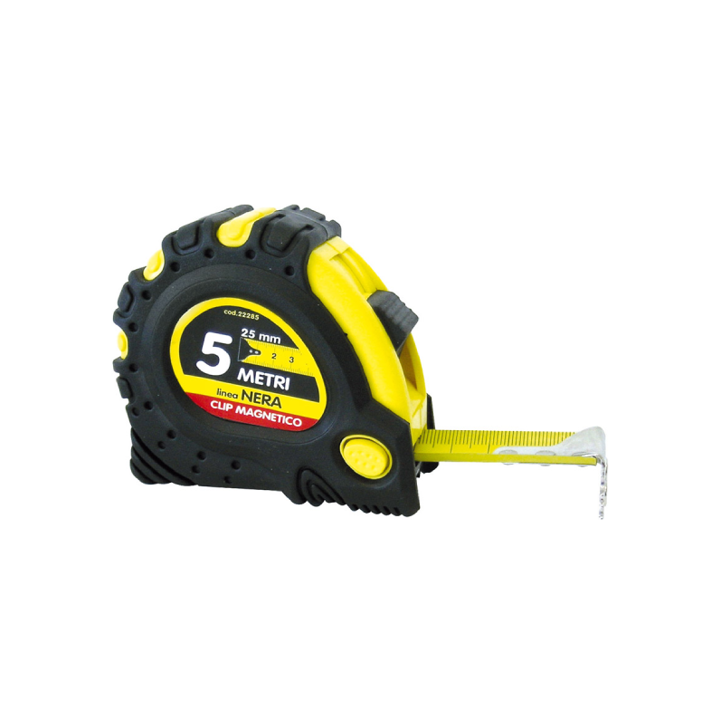 Utilia Flessometro Linea Nera Magnetico 3 m x 19 mm