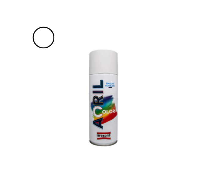 Arexons Vernice Spray Acrilcolor Bianco Lucido RAL 9010 – 400 ml