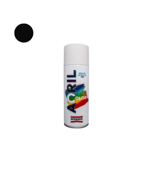 Arexons Vernice Spray Acrilcolor Nero Lucido RAL 9005 – 400 ml