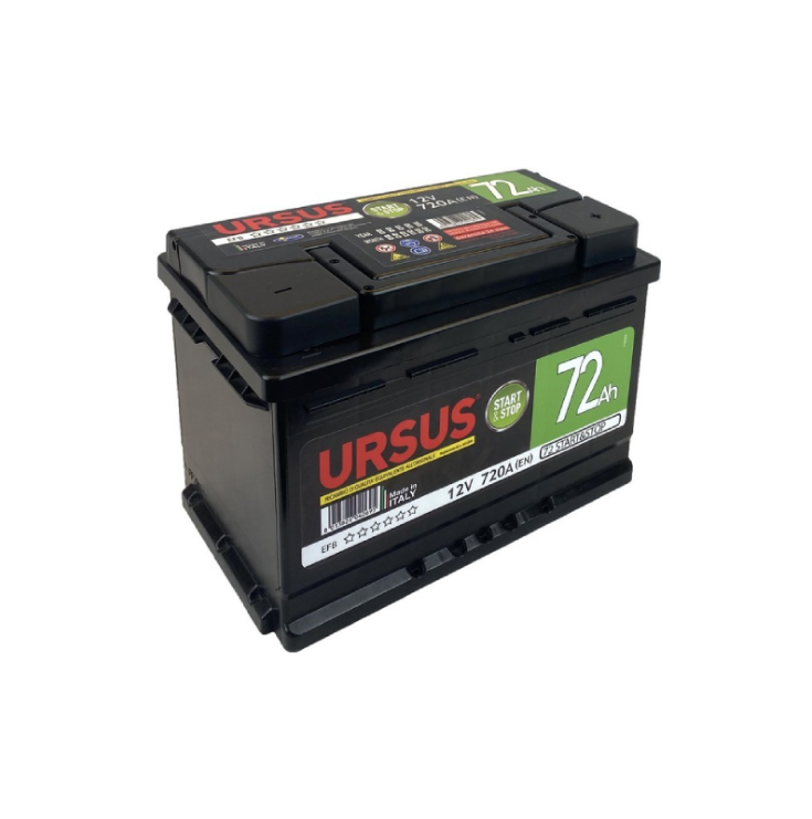 Batteria Avviamento Auto Ursus Start & Stop 72 Ah – 12V