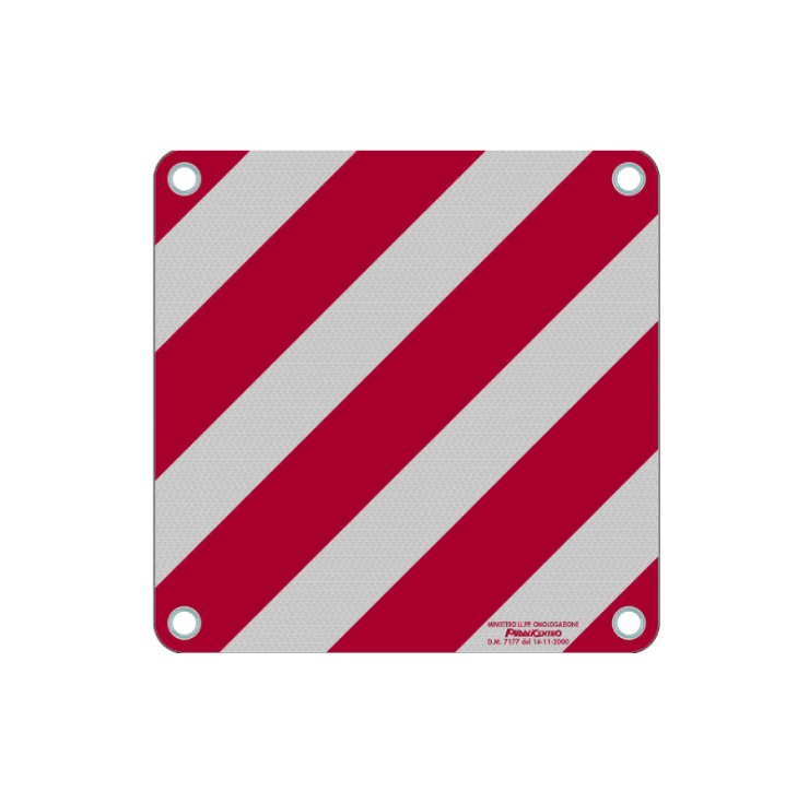 Cartello Segnaletico Carichi Sporgenti 50x50 cm – In Alluminio Rifrangente Omologato