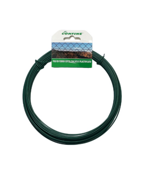 Confine FILO DI FERRO COTTO ZINCATO E PLASTIFICATO Ø filo mm.2,00 mt. 12