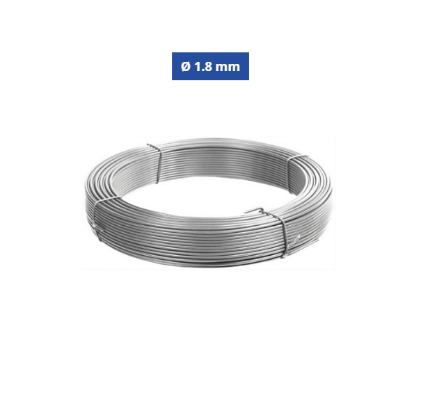 Confine Filo Zincato per Tensione e Legatura Ø 1.8 mm – Rotolo 100 mt