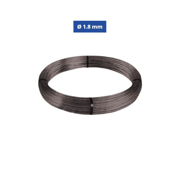 Confine Filo di Ferro Cotto Nero Ø 1.8 mm - Rotolo N° 12