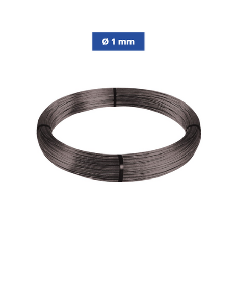 Confine Filo di Ferro Cotto Nero Ø 1 mm - Rotolo N° 5
