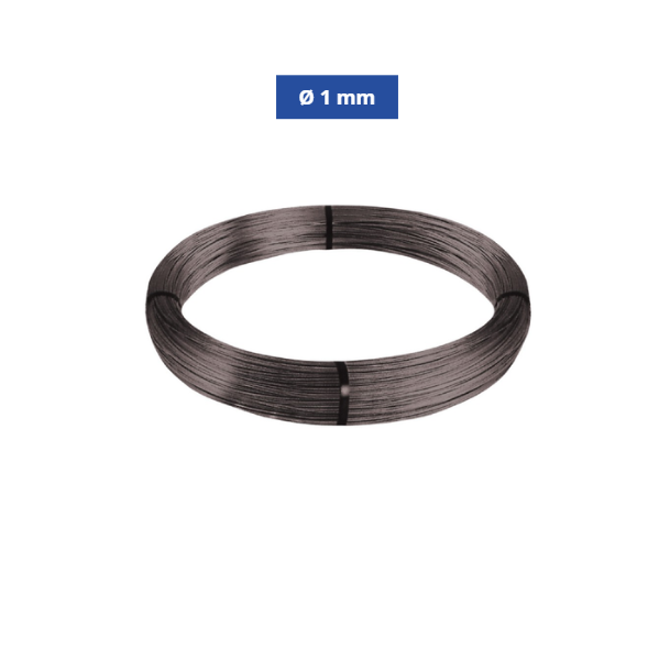 Confine Filo di Ferro Cotto Nero Ø 1 mm - Rotolo N° 5