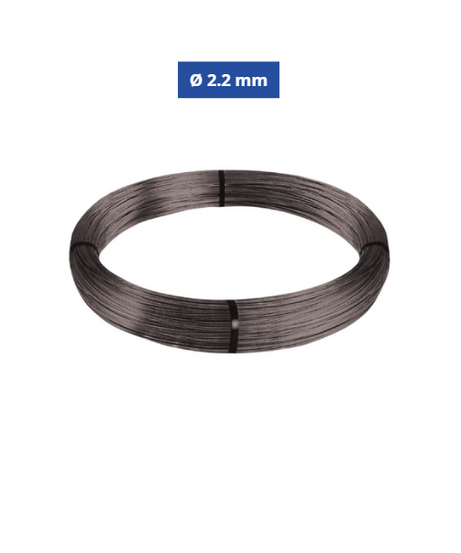 Confine Filo di Ferro Cotto Nero Ø 2.2 mm - Rotolo N° 14