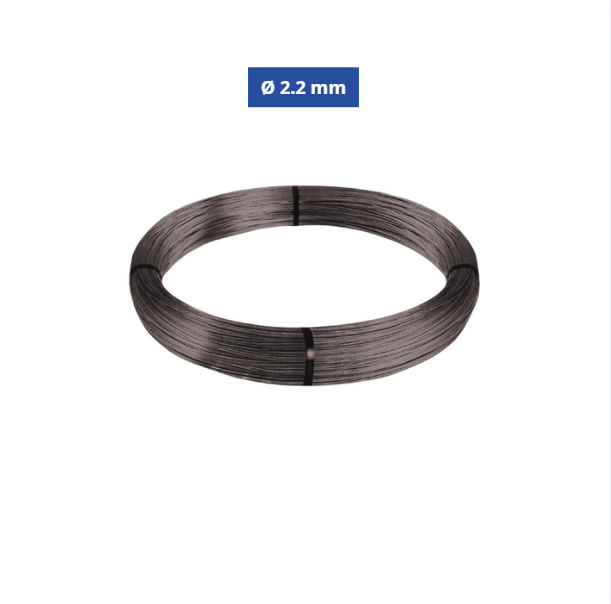 Confine Filo di Ferro Cotto Nero Ø 2.2 mm - Rotolo N° 14