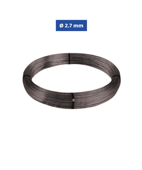 Confine Filo di Ferro Cotto Nero Ø 2.7 mm - Rotolo N° 16