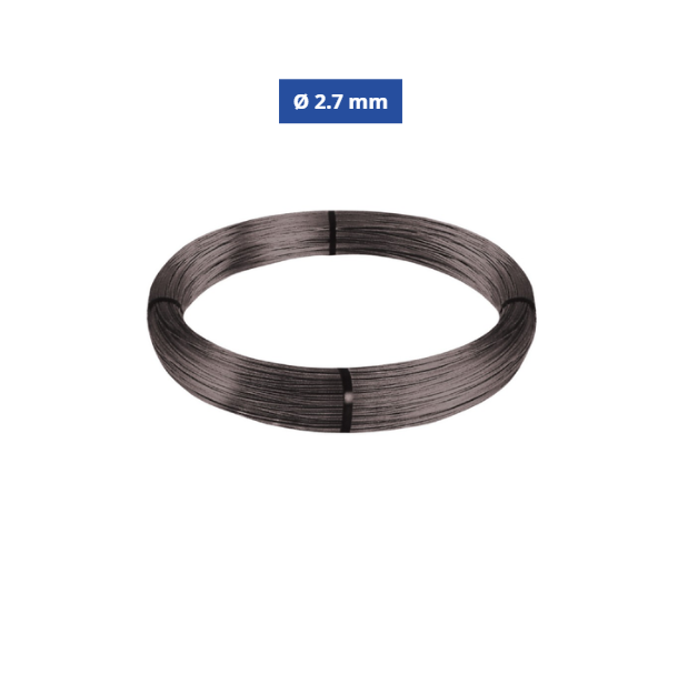 Confine Filo di Ferro Cotto Nero Ø 2.7 mm - Rotolo N° 16