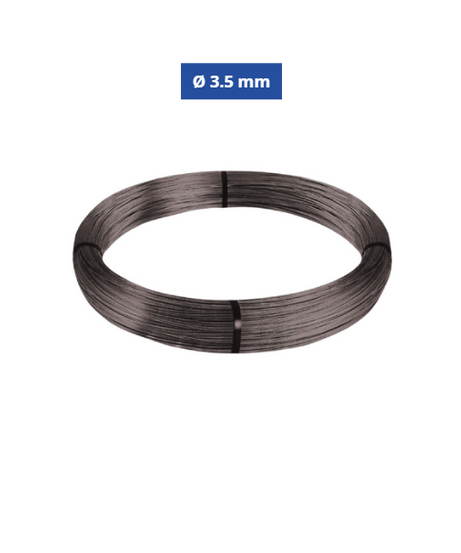 Confine Filo di Ferro Cotto Nero Ø 3.5 mm - Rotolo N° 18