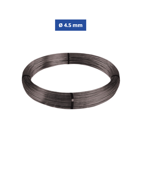 Confine Filo di Ferro Cotto Nero Ø 4.5 mm - Rotolo N° 20