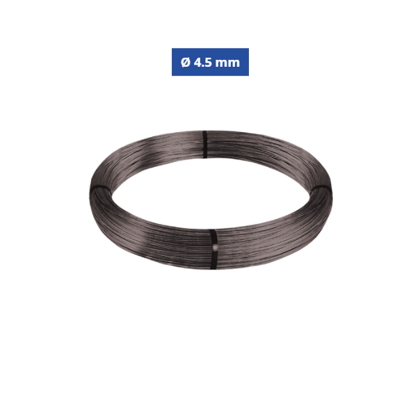 Confine Filo di Ferro Cotto Nero Ø 4.5 mm - Rotolo N° 20