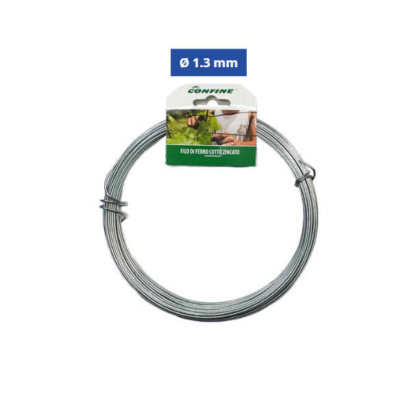 Confine Filo di Ferro Cotto Zincato Ø 1.3 mm – 20 mt