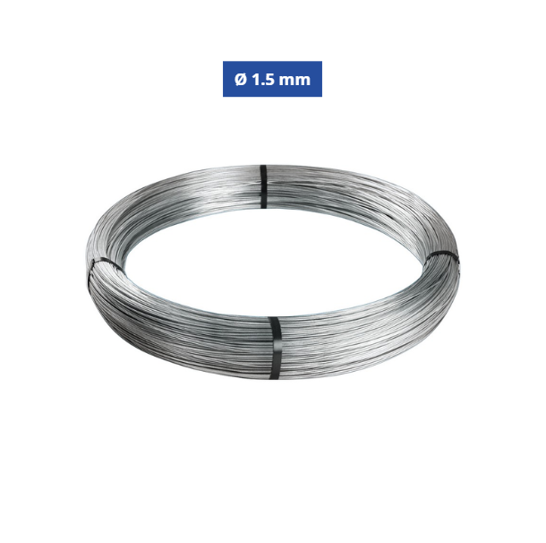 Confine Filo di Ferro Cotto Zincato Ø 1.5 mm N°10