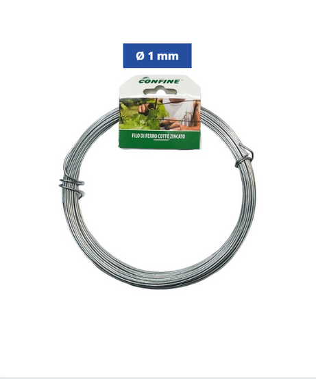 Confine Filo di Ferro Cotto Zincato Ø 1 mm – 27 mt