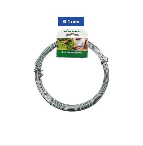 Confine Filo di Ferro Cotto Zincato Ø 1 mm – 27 mt