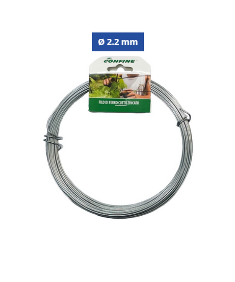Confine Filo di Ferro Cotto Zincato Ø 2.2 mm – 7 mt