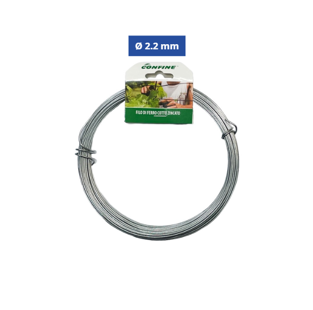Confine Filo di Ferro Cotto Zincato Ø 2.2 mm – 7 mt