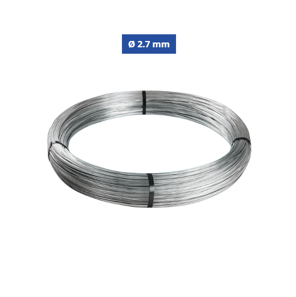 Confine Filo di Ferro Cotto Zincato Ø 2.7 mm N°16