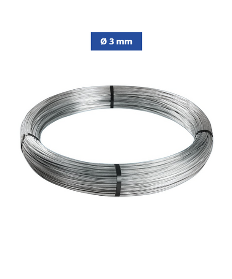 Confine Filo di Ferro Cotto Zincato Ø 3 mm N°17