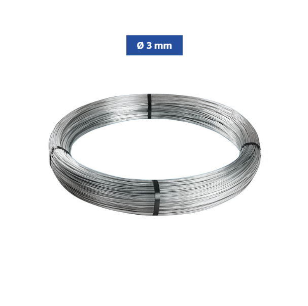 Confine Filo di Ferro Cotto Zincato Ø 3 mm N°17