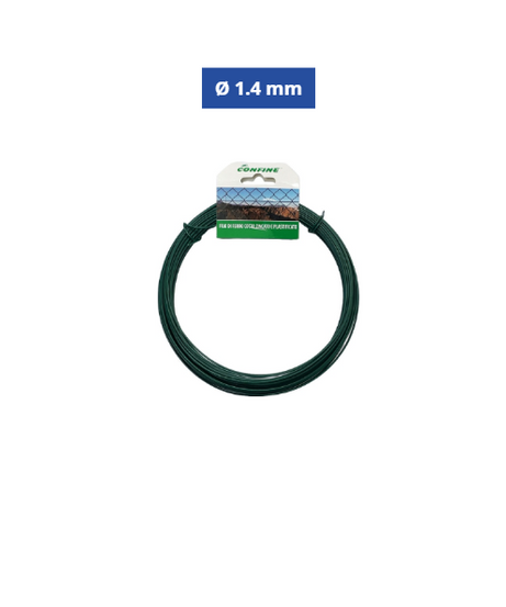 Confine Filo di Ferro Cotto Zincato e Plastificato Ø 1.4 mm x 20 m