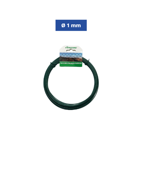 Confine Filo di Ferro Cotto Zincato e Plastificato Ø 1 mm x 30 m