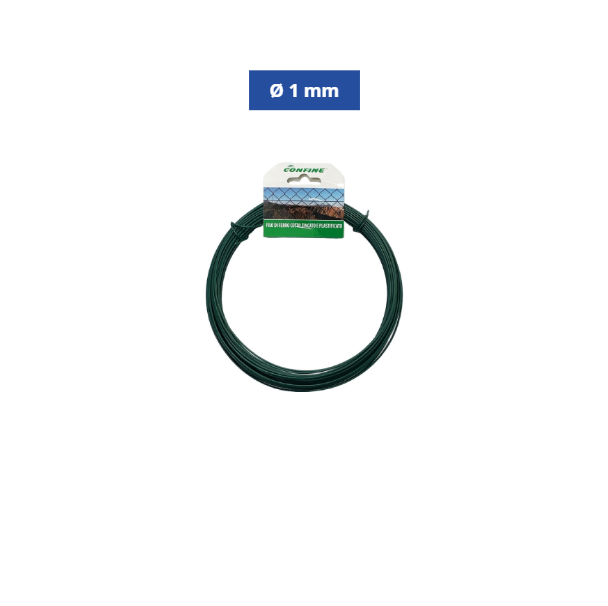 Confine Filo di Ferro Cotto Zincato e Plastificato Ø 1 mm x 30 m