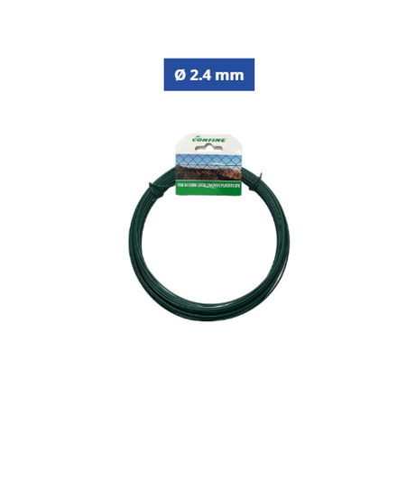 Confine Filo di Ferro Cotto Zincato e Plastificato Ø 2.4 mm x 9 m