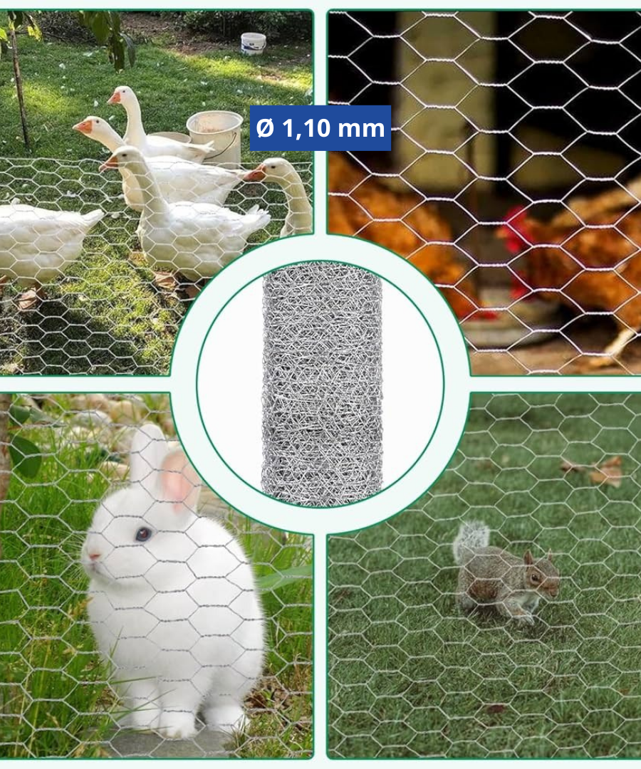 Confine Rete per Recinzioni Tripla 50 m – Maglia 50 mm - Ø 1,10 mm - H 150 cm