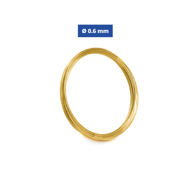Filo di Ottone Cotto Ø 0.6 mm – 20 m